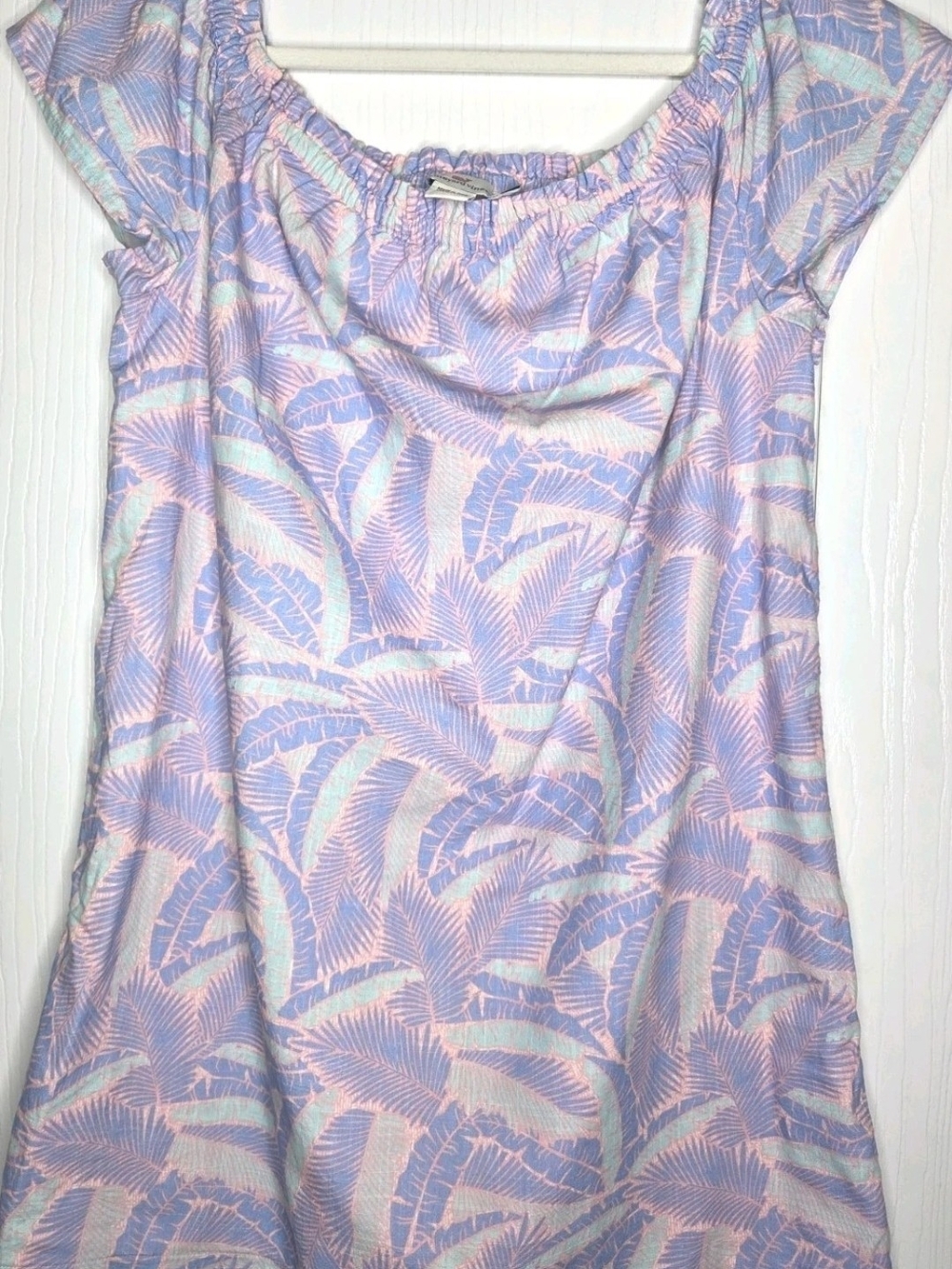 Vineyard Vines Pastel Tropical Dress Palm Leaf Resort Vacation Beachy Mini-M